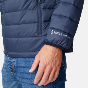 Men's Tri-Color Hooded Puffer Jacket