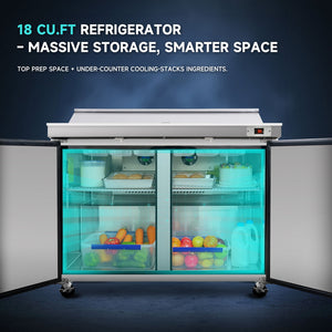 Orikool 60 In Commercial Refrigerators Sandwich & Salad Prep Table