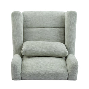 Power Recliner Chair Swivel with Boucle Upholstery and 360° Swivel