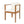 Outdoor Dining Chair Set of 4 with Curved Acacia Wood Arms