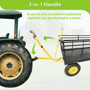Steel Garden Cart, Heavy Duty 1400 lbs Capacity