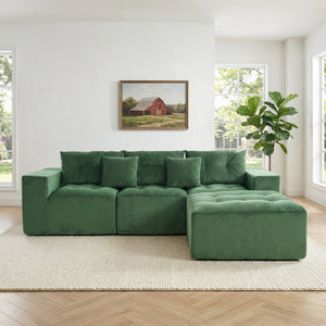 101" L-Shaped Modular Compression Sofa