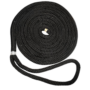 New England Ropes 5/8" Double Braid Dock Line - Black - 15