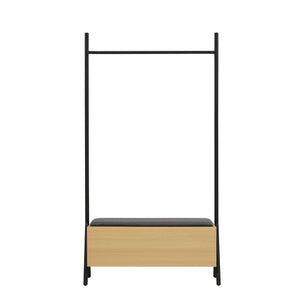 Paloma - Open Hanging Closet With Storage - Light Oak