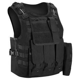 Adults Tactical Vest Military Airsoft Paintball Vest Camouflage Combat Vest for Hunting Army Fans CS War Game