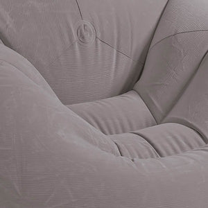 Intex Inflatable Contoured Corduroy Beanless Bag Lounge Chair, Grey | 68579EP