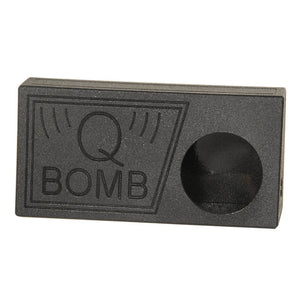 Q Power QBomb 10 Inch Single Vented Subwoofer Sub Box with Black Bedliner Spray - TRAPSKI