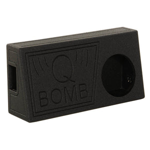 Q Power QBomb 10 Inch Single Vented Subwoofer Sub Box with Black Bedliner Spray - TRAPSKI