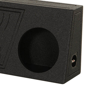 Q Power QBomb 10 Inch Single Vented Subwoofer Sub Box with Black Bedliner Spray - TRAPSKI