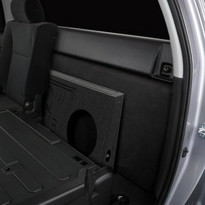 Q Power QBomb 10 Inch Single Vented Subwoofer Sub Box with Black Bedliner Spray - TRAPSKI