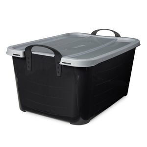Life Story 55 Quart Stackable Storage Bin, Heavy Duty Lidded Container, 24 Pack