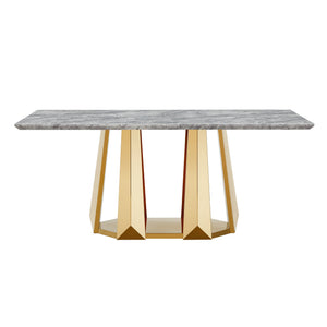 Marble Dining Table for 6 People