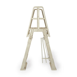 Vinyl Works A Frame Above Ground Pool Ladder Steps w/ Slide Lock Barrier, Taupe