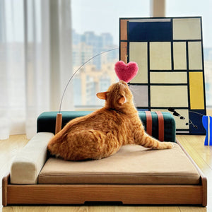 Modern Wooden Pet Bed for Cats and Dogs