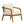 Acacia Wood Outdoor Patio Club Chair with PE Wicker Backrest & Cushions
