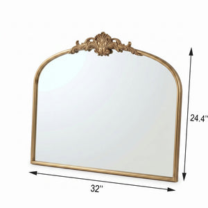 32"x24.4" Baroque Vintage Arched Wall Mirror