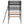 William - Twin Loft Bed 3 Shelf With Built In Desk - Matte Black