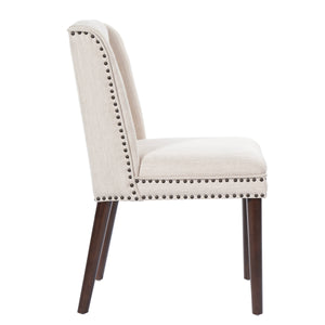 Light Luxury Rivet Upholstered Dining Chair Set of 2