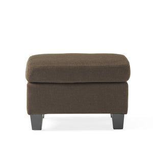 Upholstered Ottoman, Chocolate