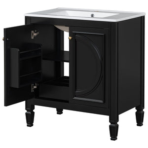 Double Sink Bathroom Vanity Set with Wall Mount Mirror Cabinet