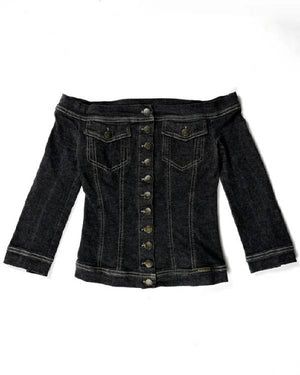 And Just Like That Sarah Jessica Parker Denim Off-The-Shoulders Top