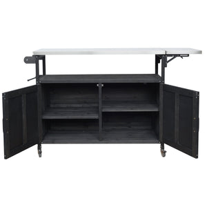 Foldable Outdoor Kitchen Island Patio Mobile Kitchen Cart