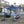 10ft Solar LED Offset Hanging Market Patio Umbrella - Navy Blue