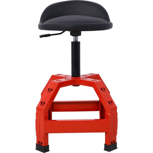 Pneumatic 360 Degree Swivel Stool, Mechanics Rolling Creeper Seat, Heavy Duty Mechanics Stool