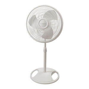Lasko 16" 3-Speed Adjustable Tilting Oscillating Standing Pedestal Fan, White - TRAPSKI