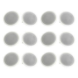 Pyle 8" 500W 2 Way In Wall/Ceiling Home Speakers System Audio Stereo, 12 Pack