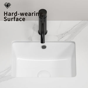 16 Inch Rectangle Undermount Bathroom Sink