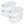Sterilite 106 Qt Clear Plastic Stackable Storage Bin w/ White Latch Lid, 4 Pack