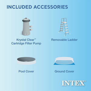 Intex 18' x 48" Inflatable Above Ground Pool Set with Filter Cartridges (6 Pack)
