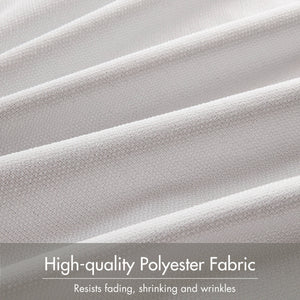 2-PK 52x84" Sound Blocking Total Blackout Curtain Panel Pair White