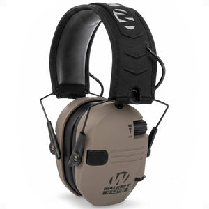 Walker's Razor Slim Electronic Folding Ear Protection Muffs for Shooting, Earth