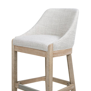 Newport 30.5" Coastal Curved Back Upholstered Barstool