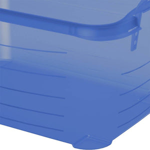 Life Story 55 Quart Stackable Storage Bin, Light Duty Container, Blue, 6 Pack