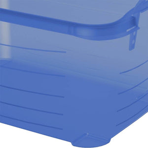 Life Story 55 Quart Stackable Storage Bin, Light Duty Container, Blue, 12 Pack