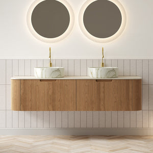 DINA 60" Bathroom Vanity with Ceramic Basins and Sintered Stone Top