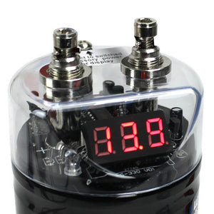 Boss CPBK2 2 Farad 20-Volt Digital Voltage Car Audio Power Capacitor, LED Black - TRAPSKI