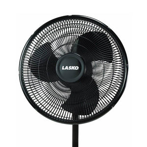 Lasko 16 Inch Oscillating 3 Speed Adjustable Pedestal Stand Fan, Black (4 Pack)