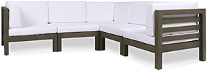 Oana 5-Piece V Shape Sofa Set - White