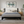Queen Size Bed Frame in Black & White Pine