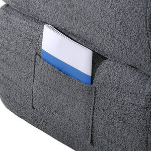 Folding Sofa Bed - Convertible Teddy Bear Fabric Sleeper