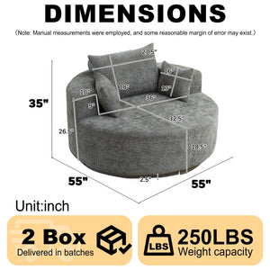 Single 360 Degree Swivel Chair For Living Room