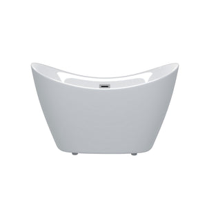 Freestanding Tub With Overflow And Pop Up Drain, Ergonomic Design
