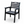 HDPE Outdoor Terrace Dining Chair Set of 2 - Black