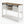 Entryway Table With Sliding Barn Door Storage - White / Oak