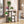 6 Tier Corner Plant Shelf With Frame For Living Room - Rustic Brown