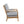 Arm Chair With Open Back Spindle Design, Padded Armrests